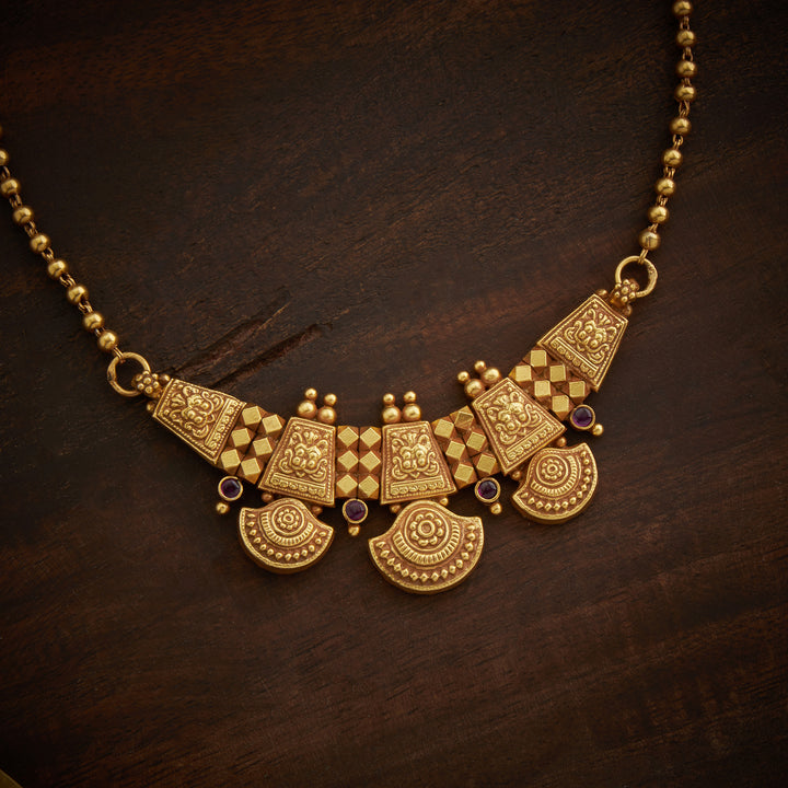 Floral Half Moon Necklace Set