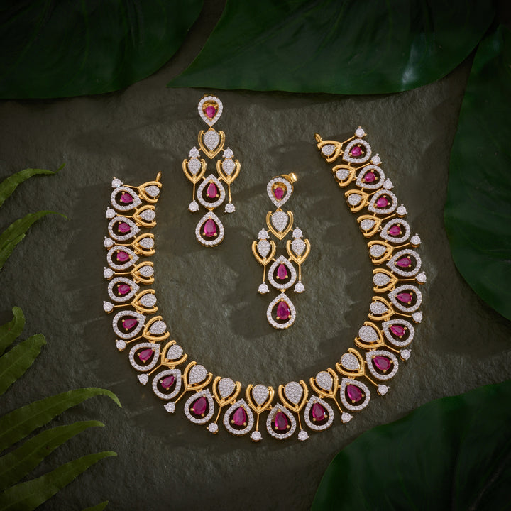 Ruby Zivara Necklace Set