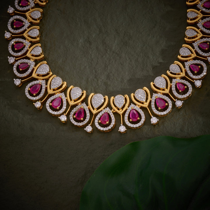 Ruby Zivara Necklace Set