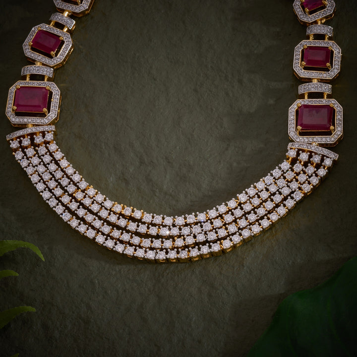 Emerald Quadline Necklace Set