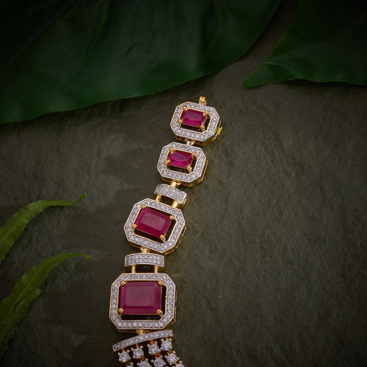 Emerald Quadline Necklace Set