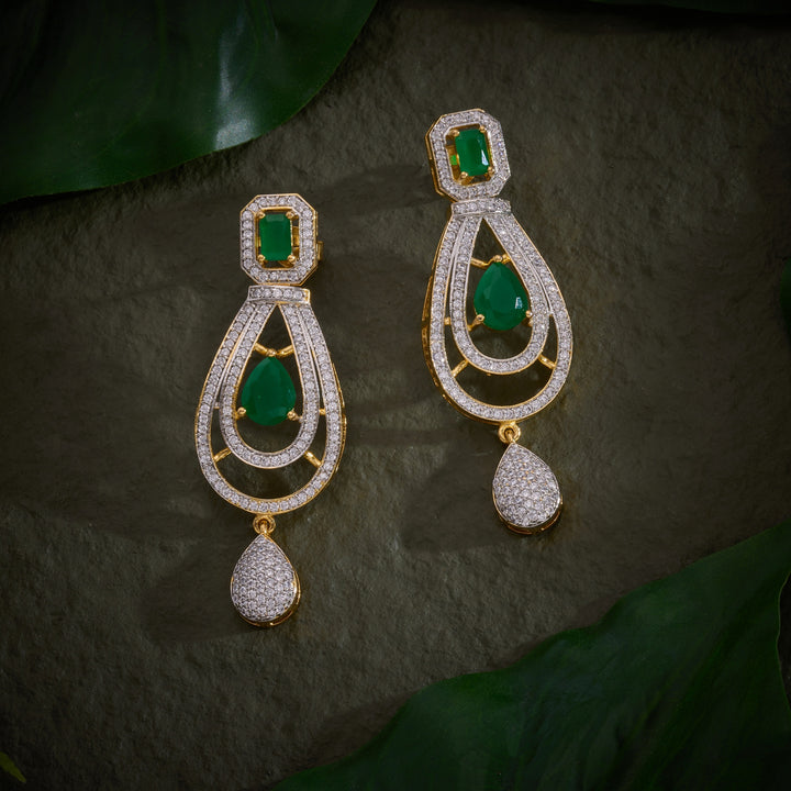 Emerald Quadline Necklace Set