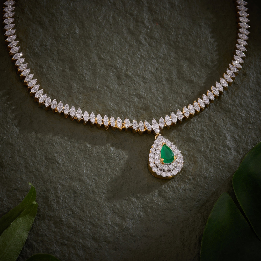 Ruby Pearline Necklace Set