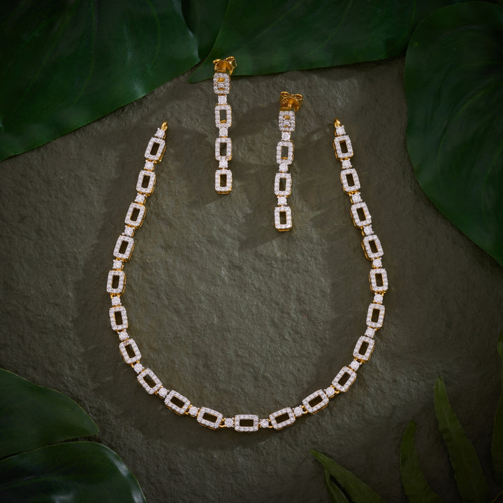 Recta CZ Linkora Necklace Set