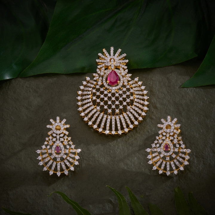 Rubivine Pear Pendant Set