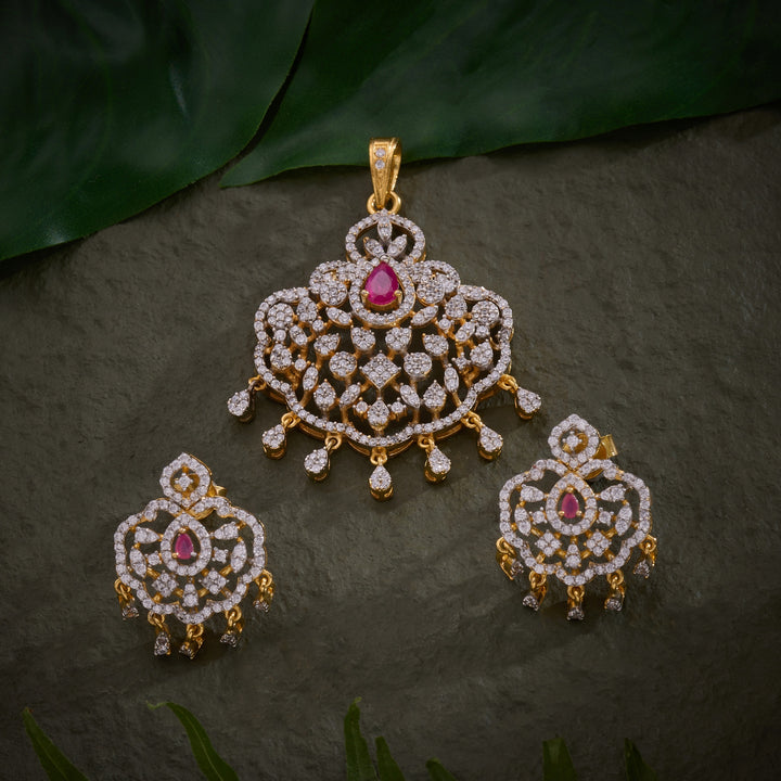 Ruby Ziana Pendant Set