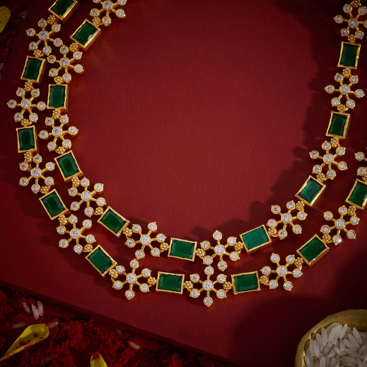 Two Layer Gem Necklace