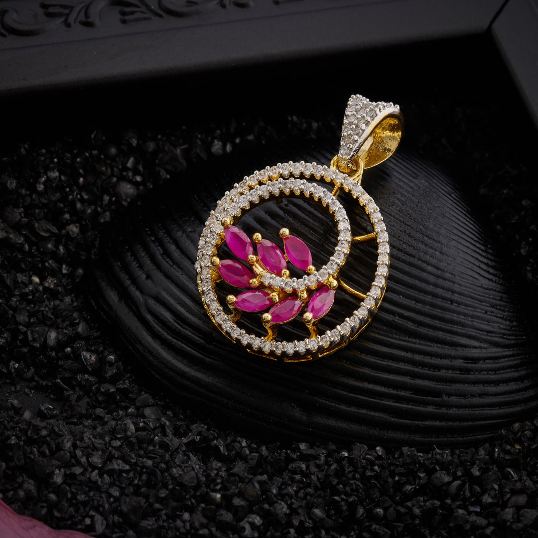Vine Elegance CZ Pendant Set