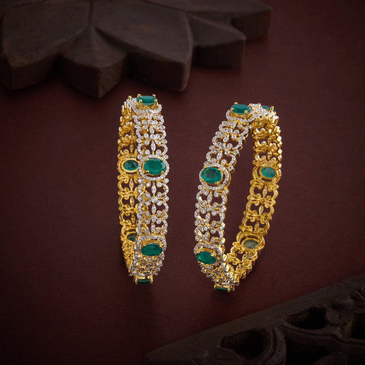 Oval-Greenora CZ Bangles