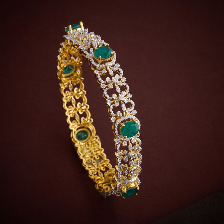 Oval-Greenora CZ Bangles