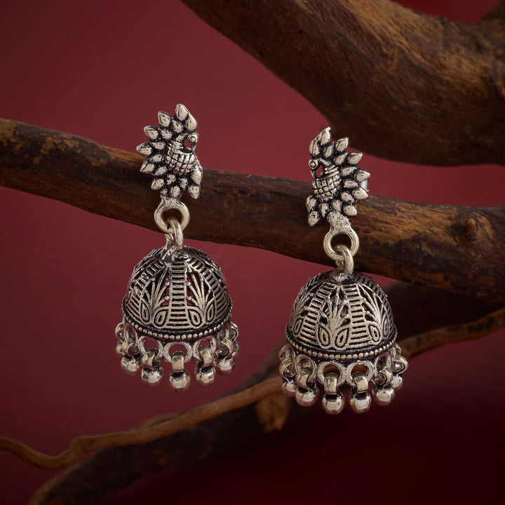 Oxidised Morni Jhumki