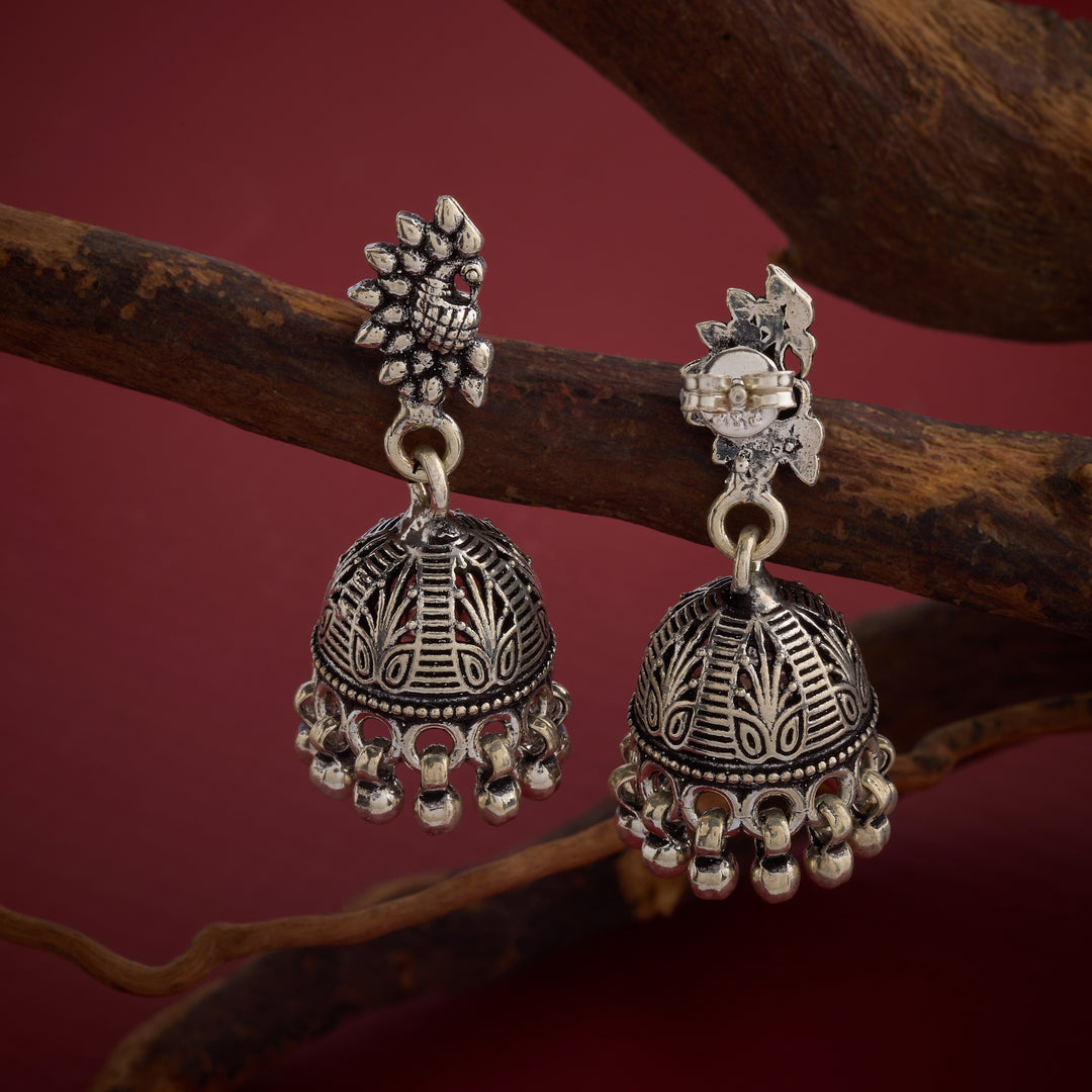 Oxidised Morni Jhumki