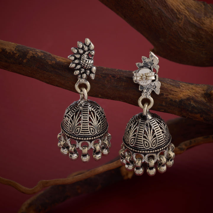Oxidised Morni Jhumki