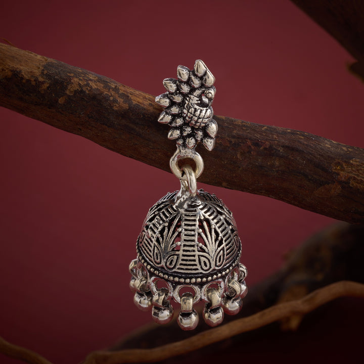 Oxidised Morni Jhumki