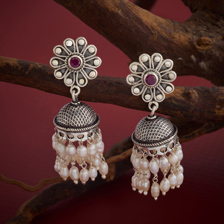 Vruksha Oxidised Jhumki