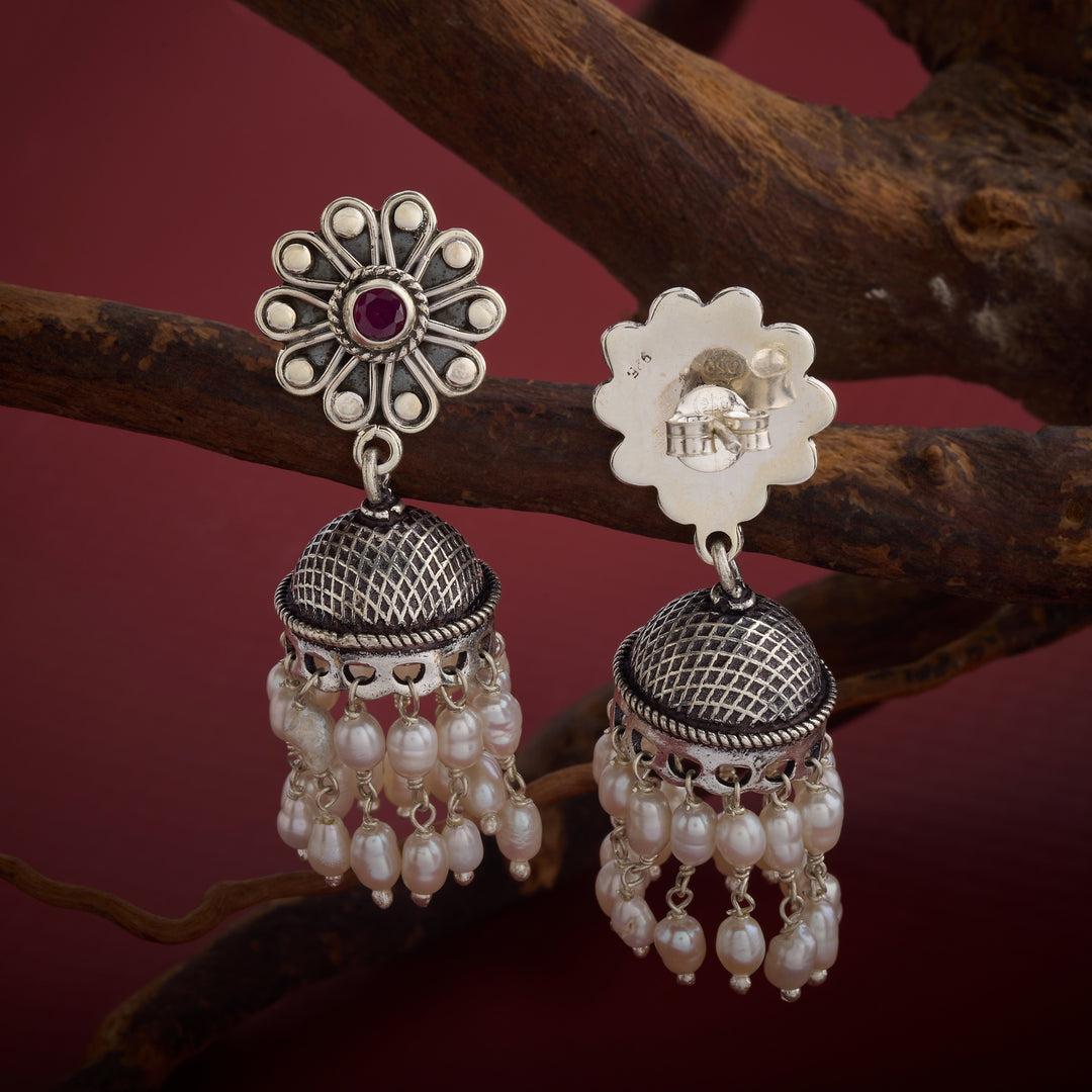 Vruksha Oxidised Jhumki