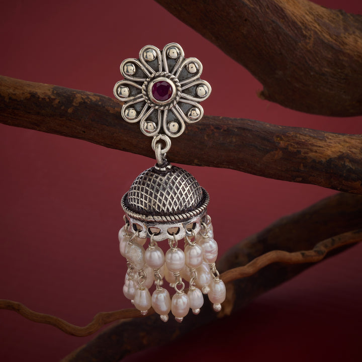 Vruksha Oxidised Jhumki