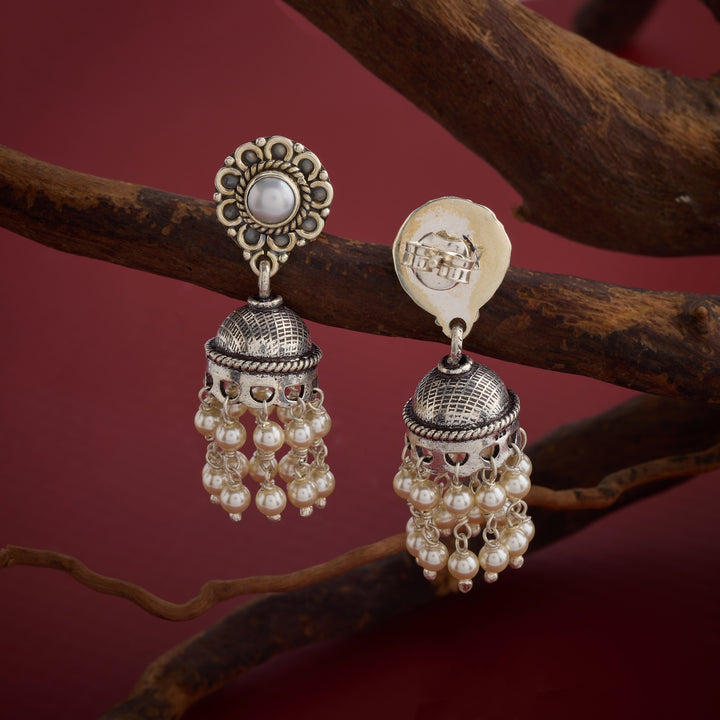 Gulnaar Oxidised Jhumki