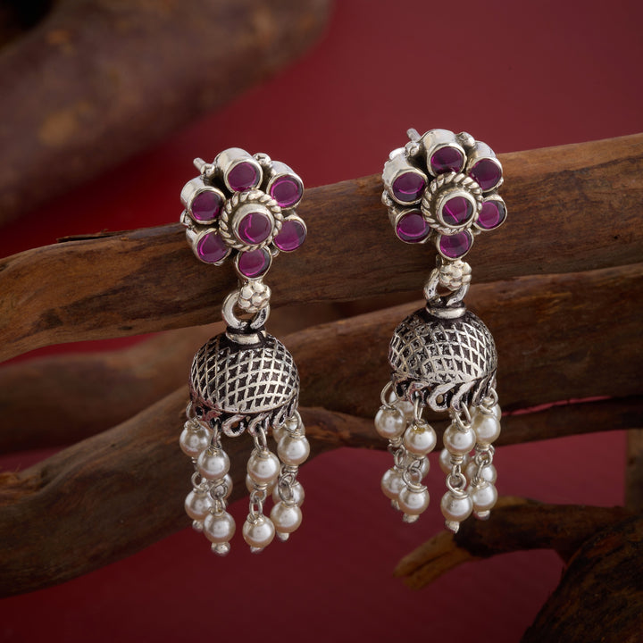 Rosara Oxidised Jhumki