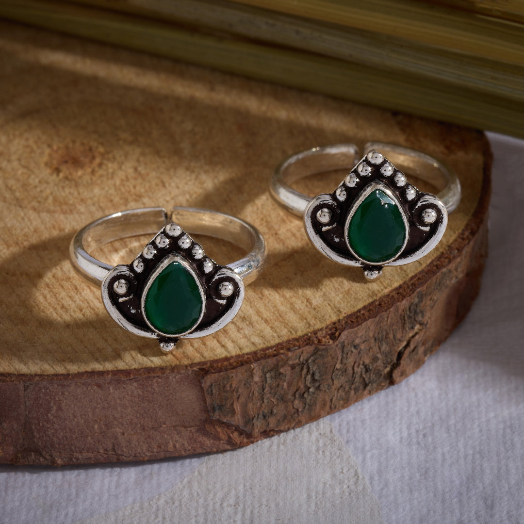 Pear-Haara Toe Ring