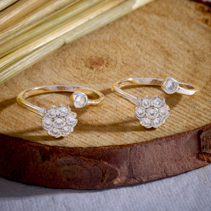 Floral Spark Toe Rings