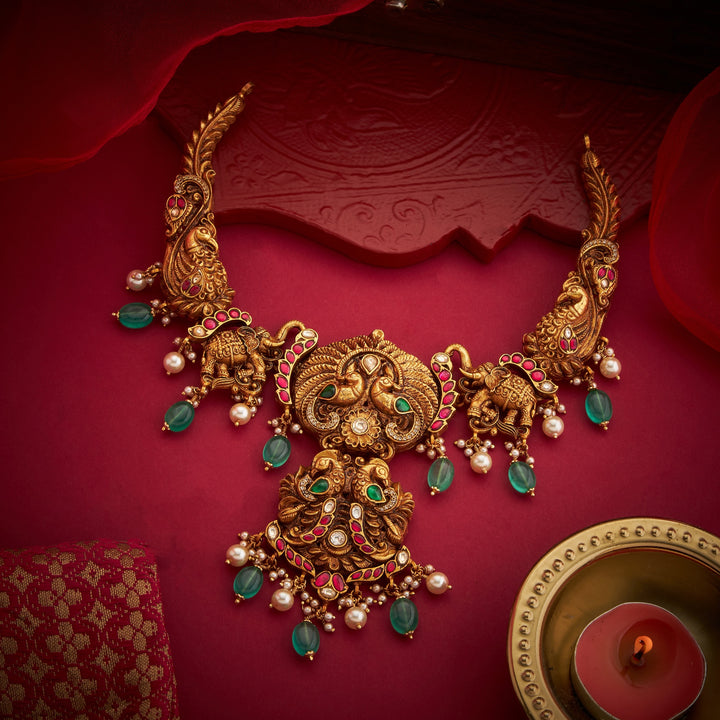 Gajeshwari Mayura Necklace