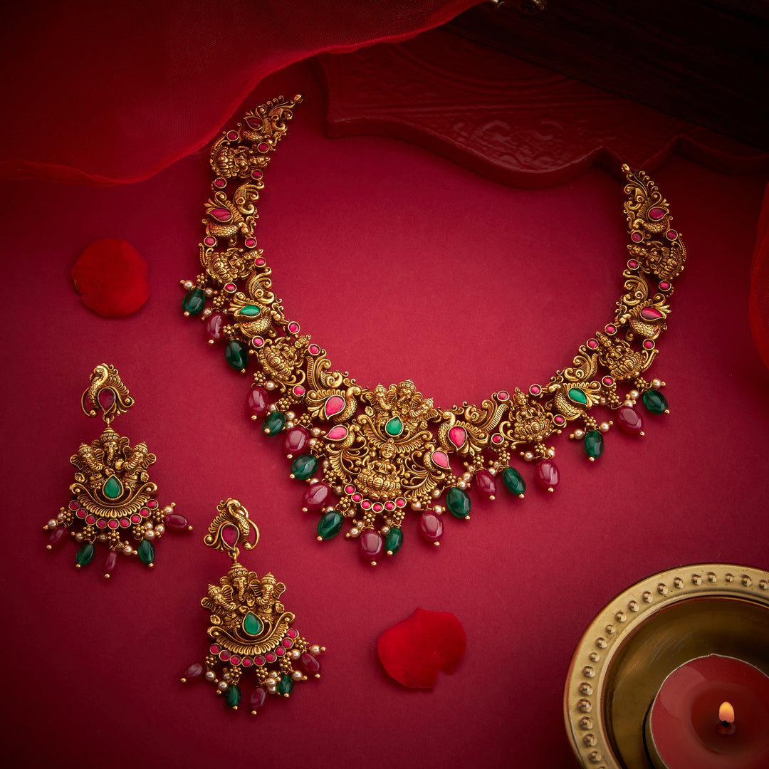 Shree Ganapati Necklace Set