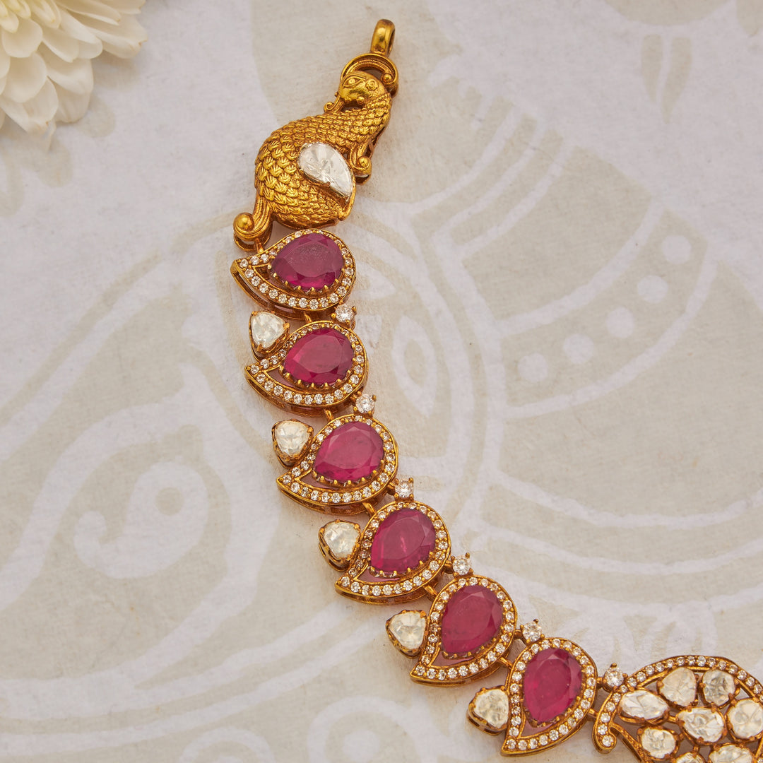 Shrivika Ruby Necklace Set