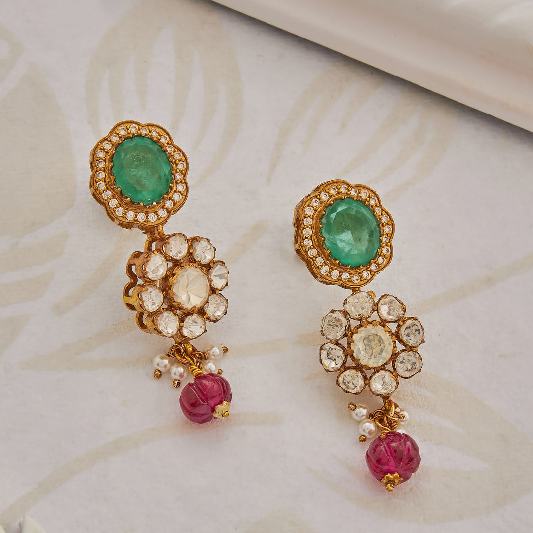 Gajashri Moissanite Necklace Set