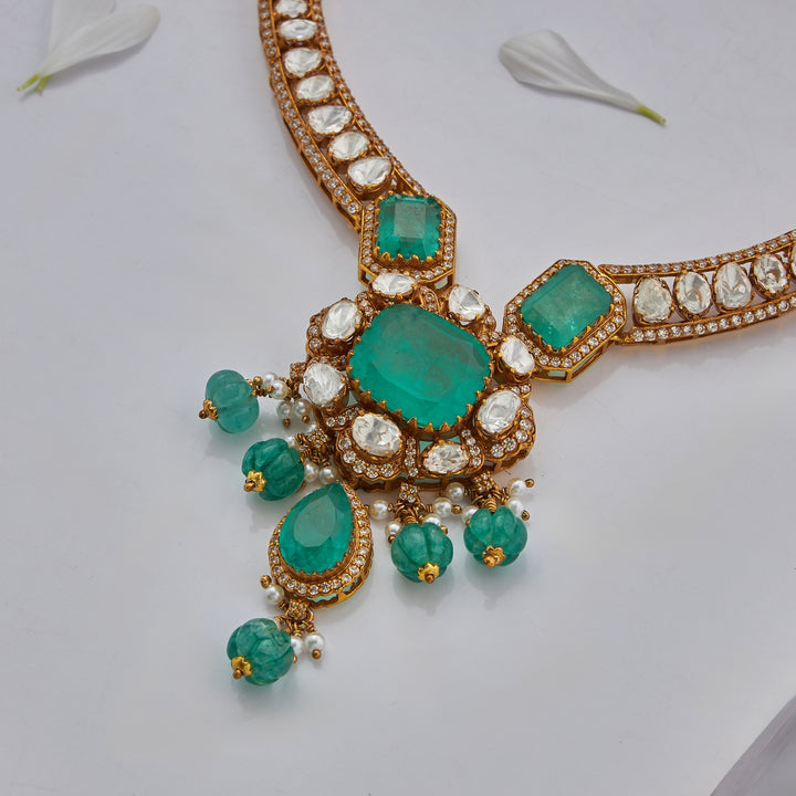 Squarora Polki Necklace Set