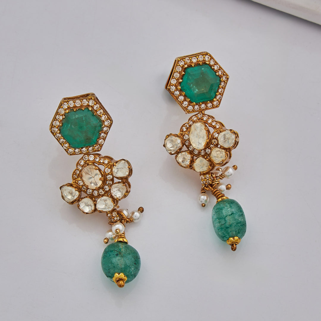 Gajashri Moissanite Necklace Set