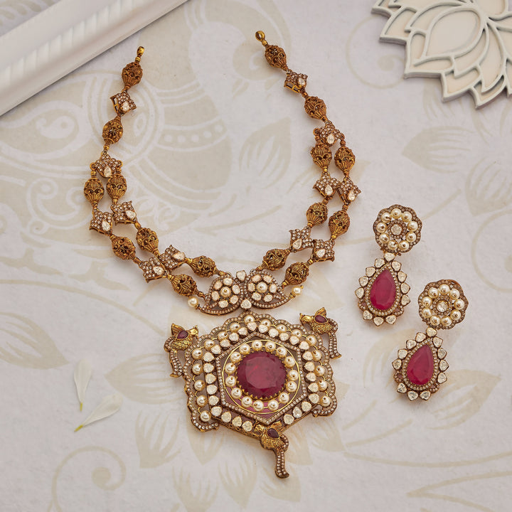 Celestigon Polki Necklace Set