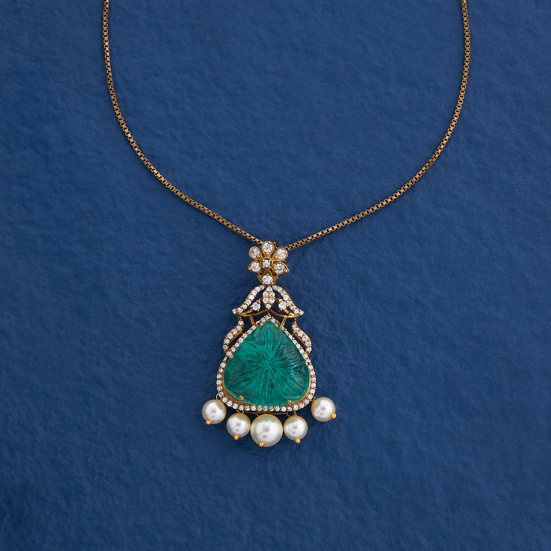 Chisel Green Chain Pendant Set