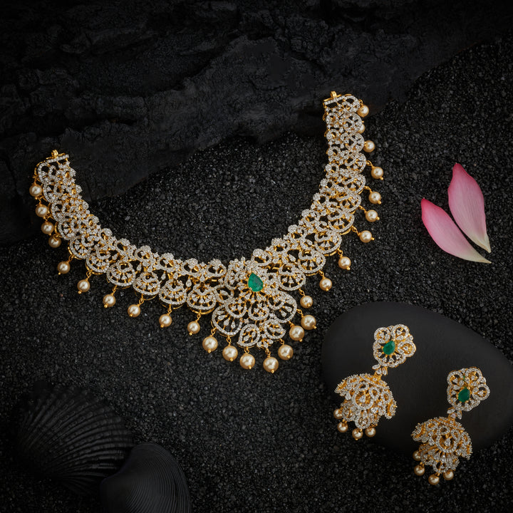 Fleurcz Cz Necklace Set