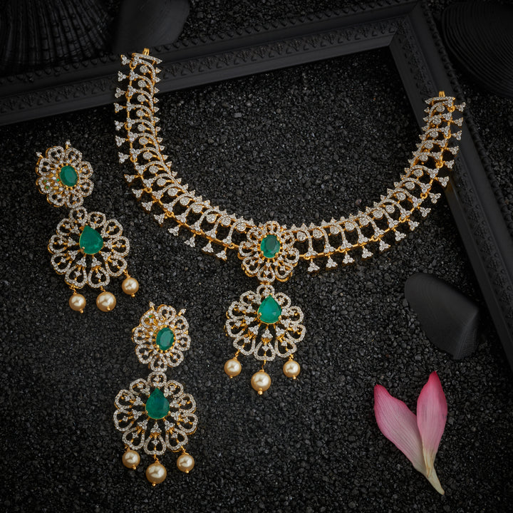 Pearenza CZ Necklace Set