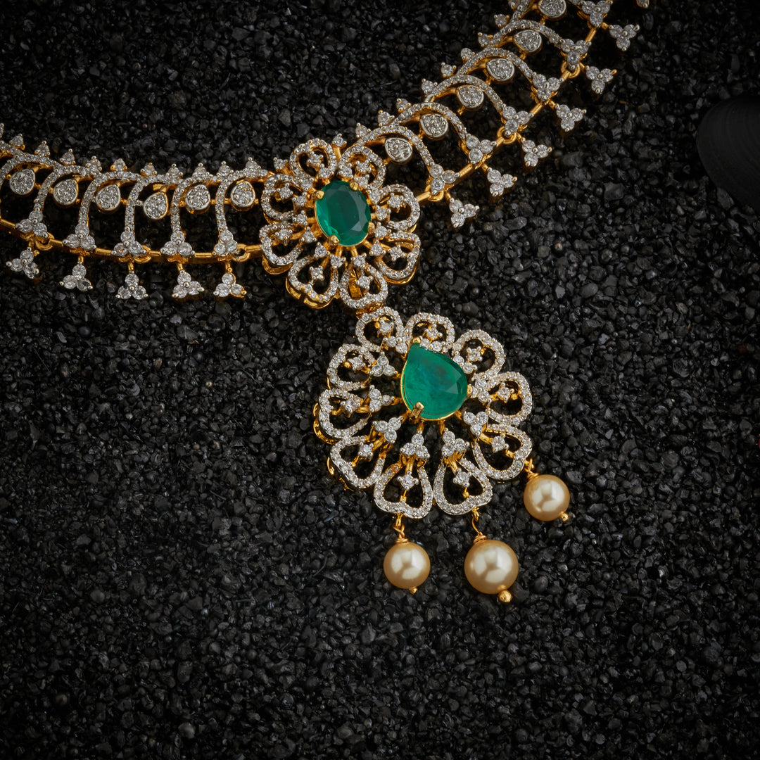 Pearenza CZ Necklace Set