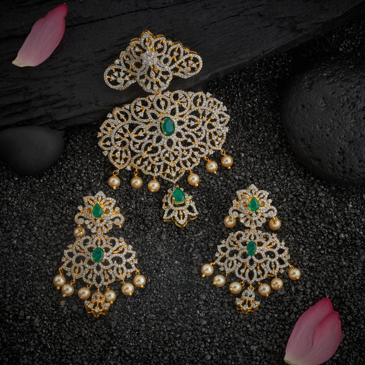 Pearelise Cz Pendant Set