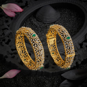 Floroval Cz Bangles
