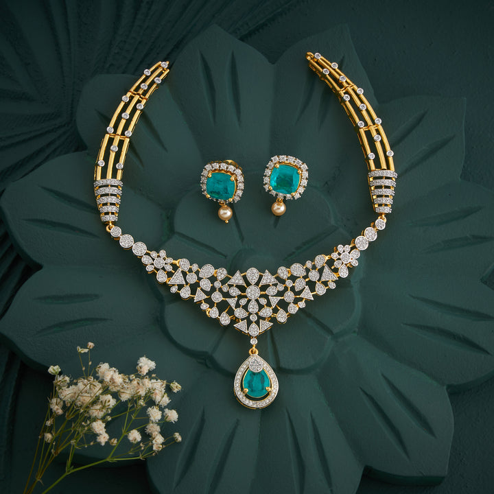Tearion CZ Necklace Set