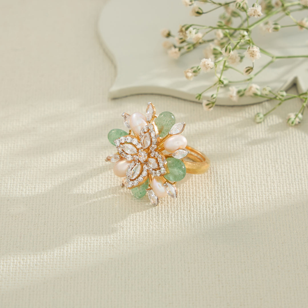 Muthu-Flora CZ Ring