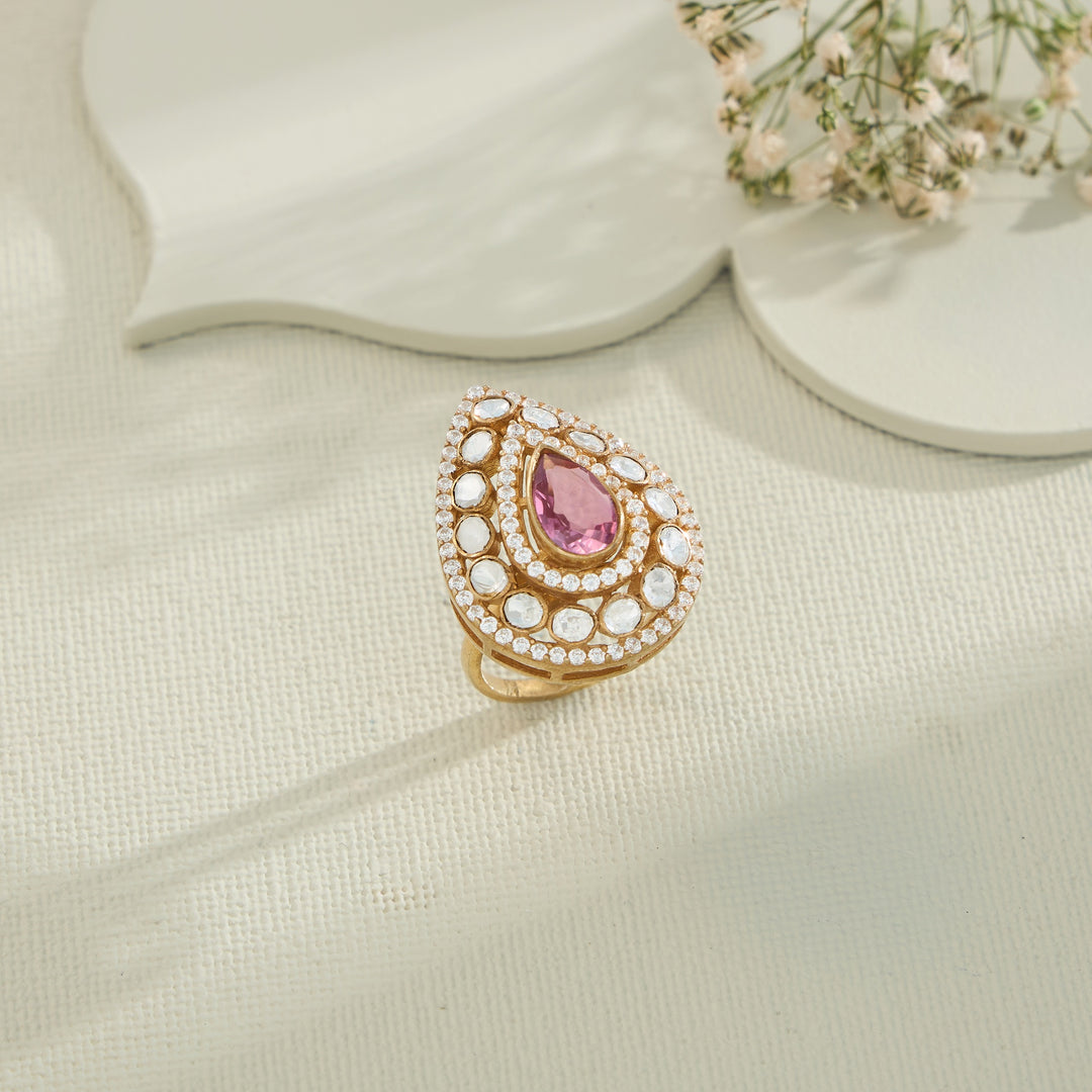 Dew-Pink Victorian Ring