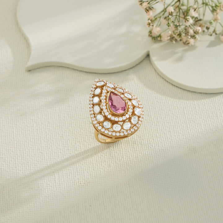Dew-Pink Victorian Ring
