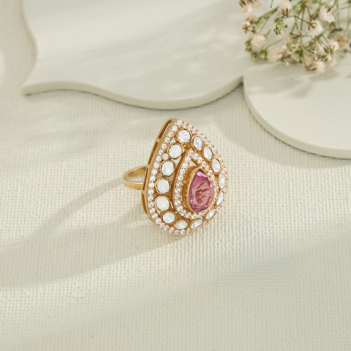 Dew-Pink Victorian Ring