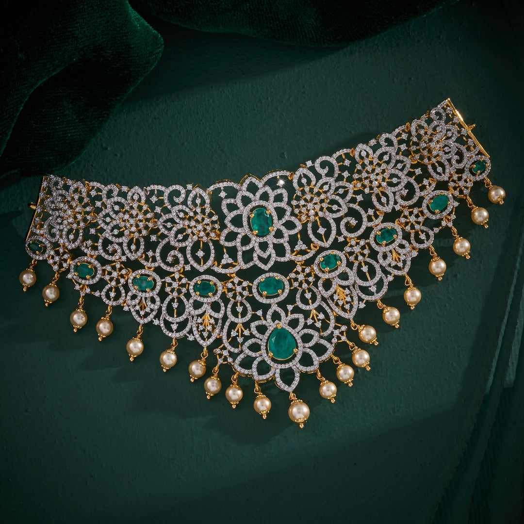 Petal Radiance CZ Choker Set