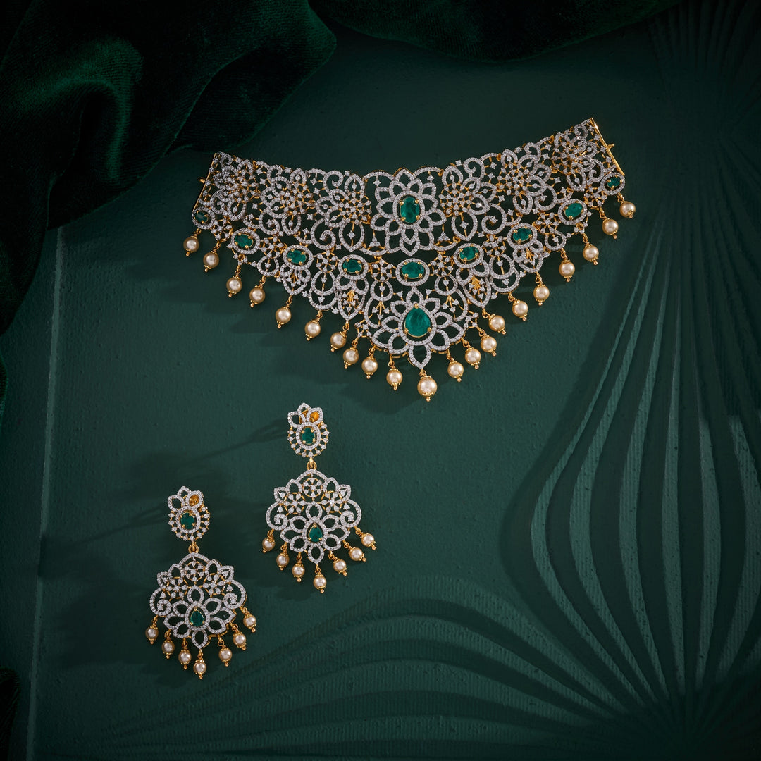 Petal Radiance CZ Choker Set