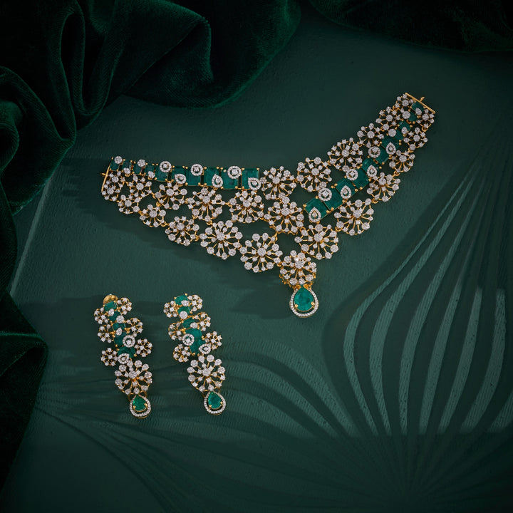 Garden Bloom CZ Choker Set