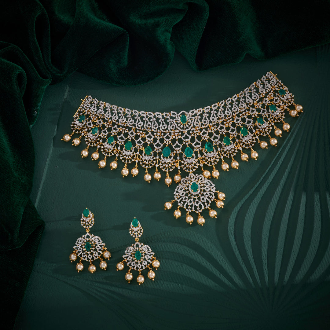 Queen's Glow CZ Choker Set