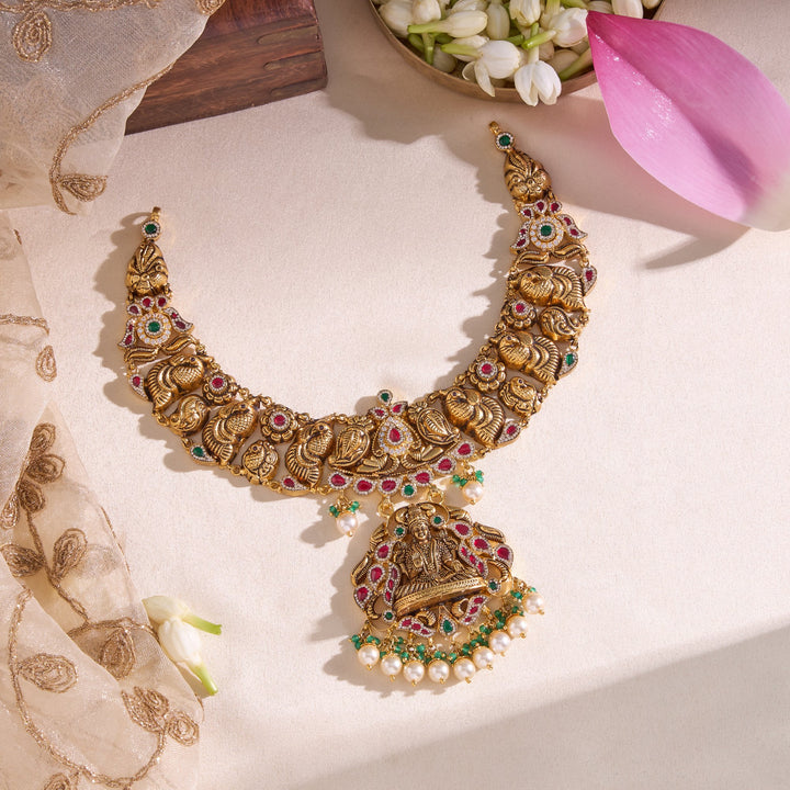 Suvarna Mayuri Temple Necklace