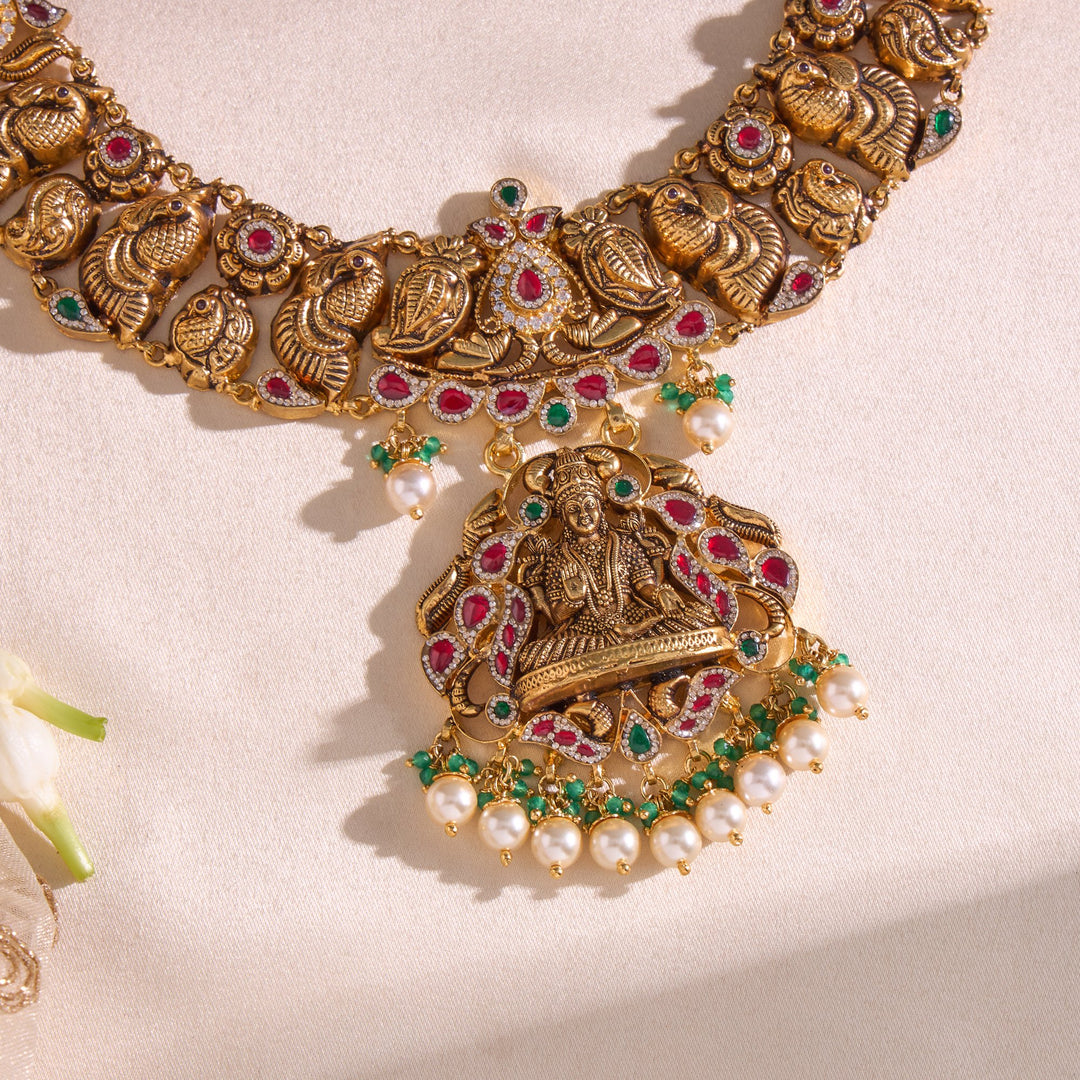 Suvarna Mayuri Temple Necklace