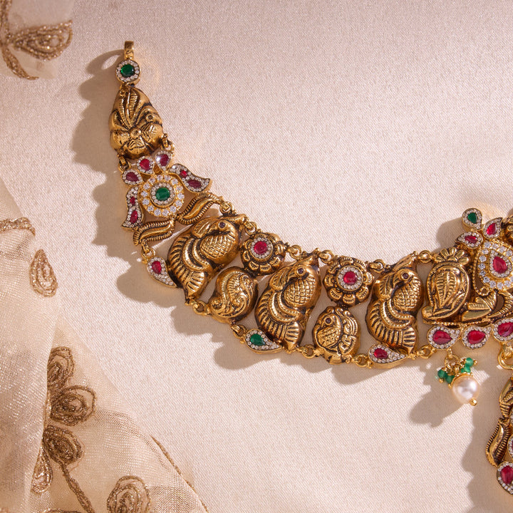 Suvarna Mayuri Temple Necklace